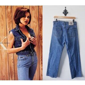 Vintage 90's Calvin Klein Jeans Size 32 Straight Leg Made In USA